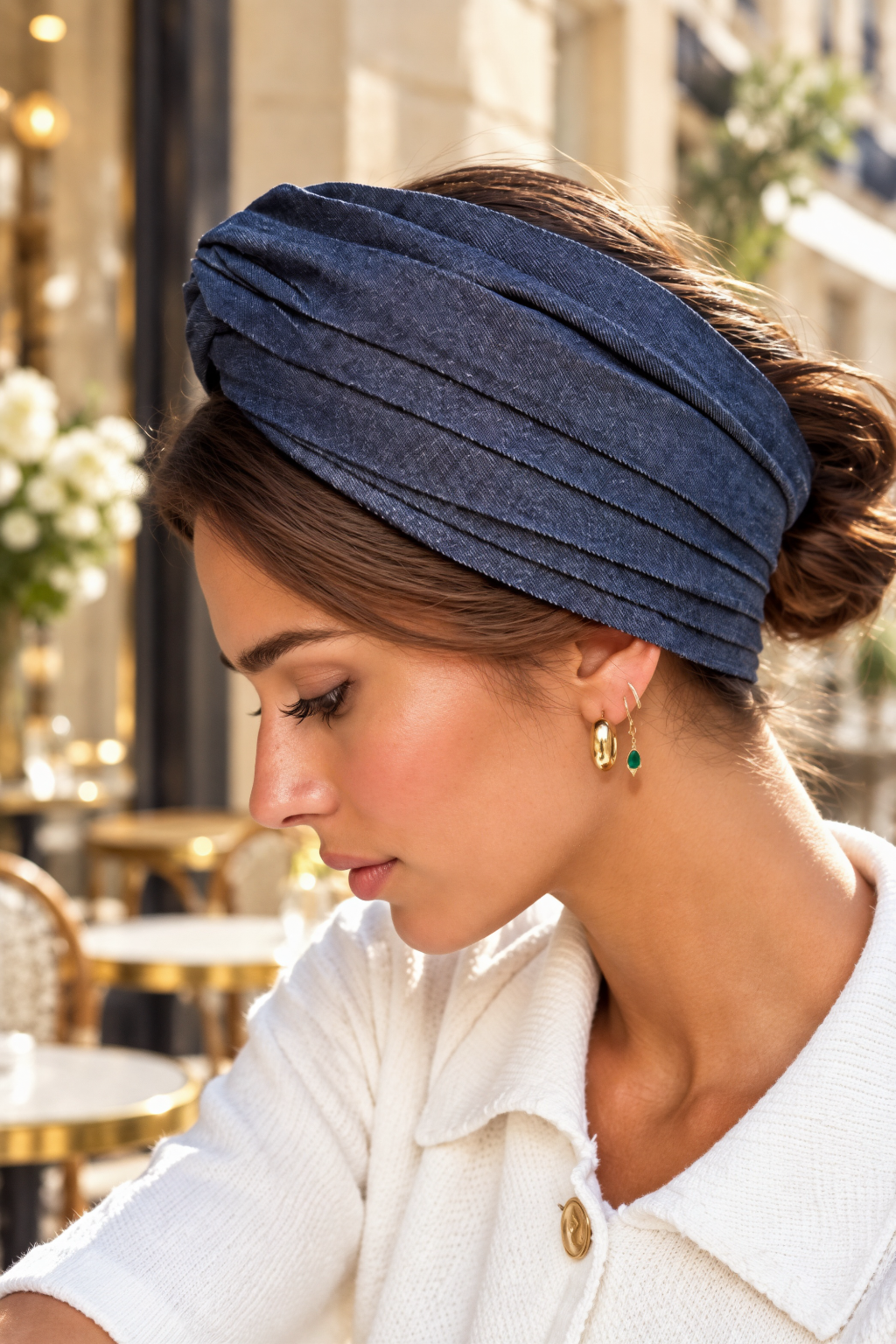 Turban Jean Bleu