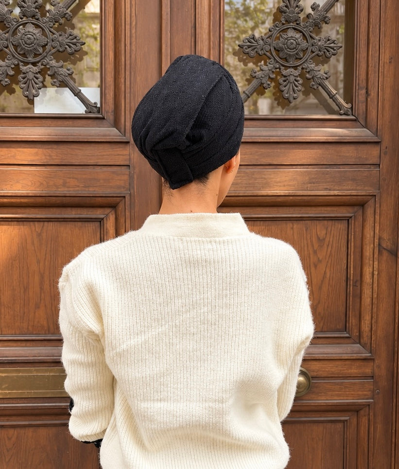 Turban Noir Lia