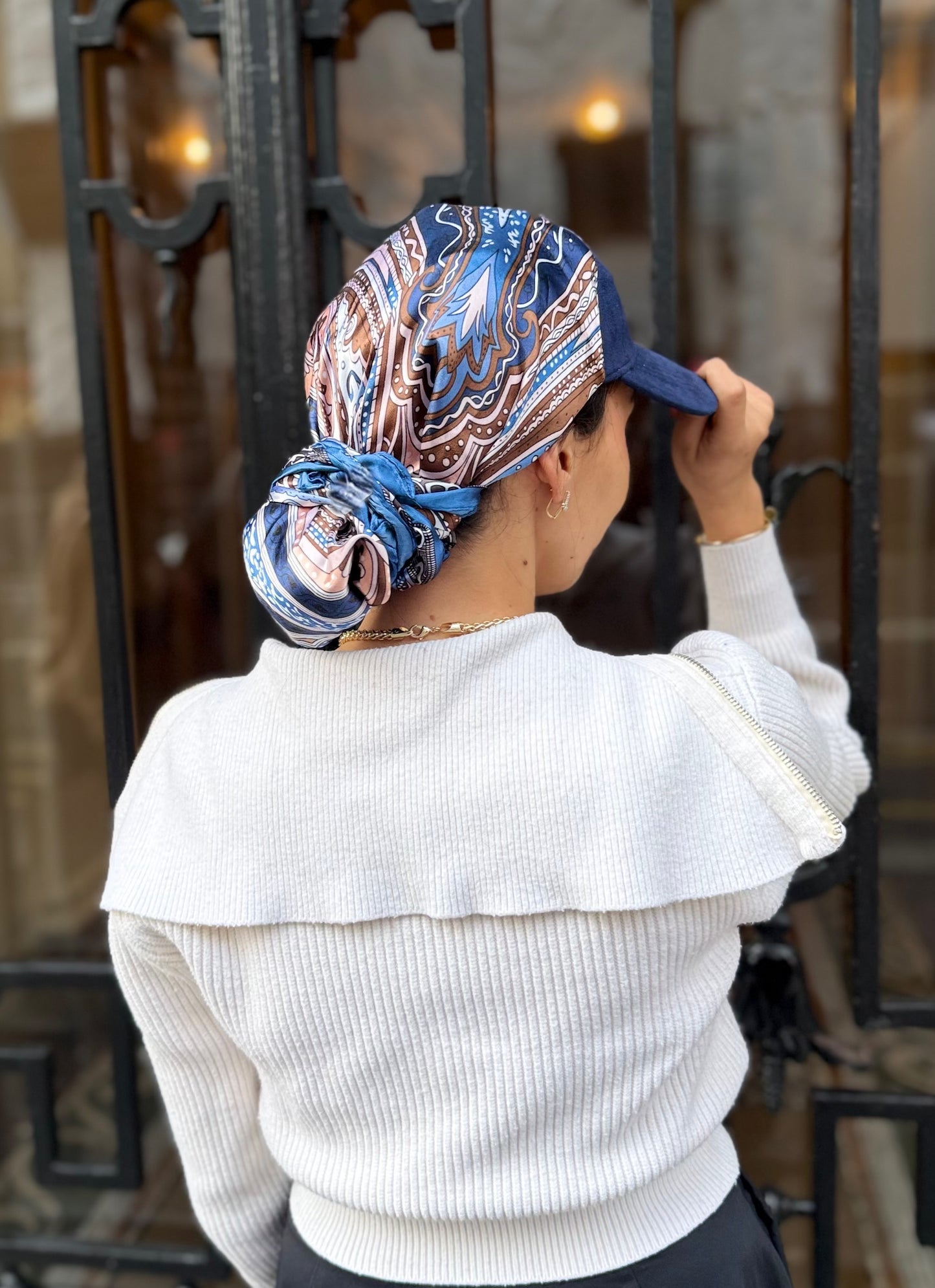 Casquette Foulard RM Capri Bleu