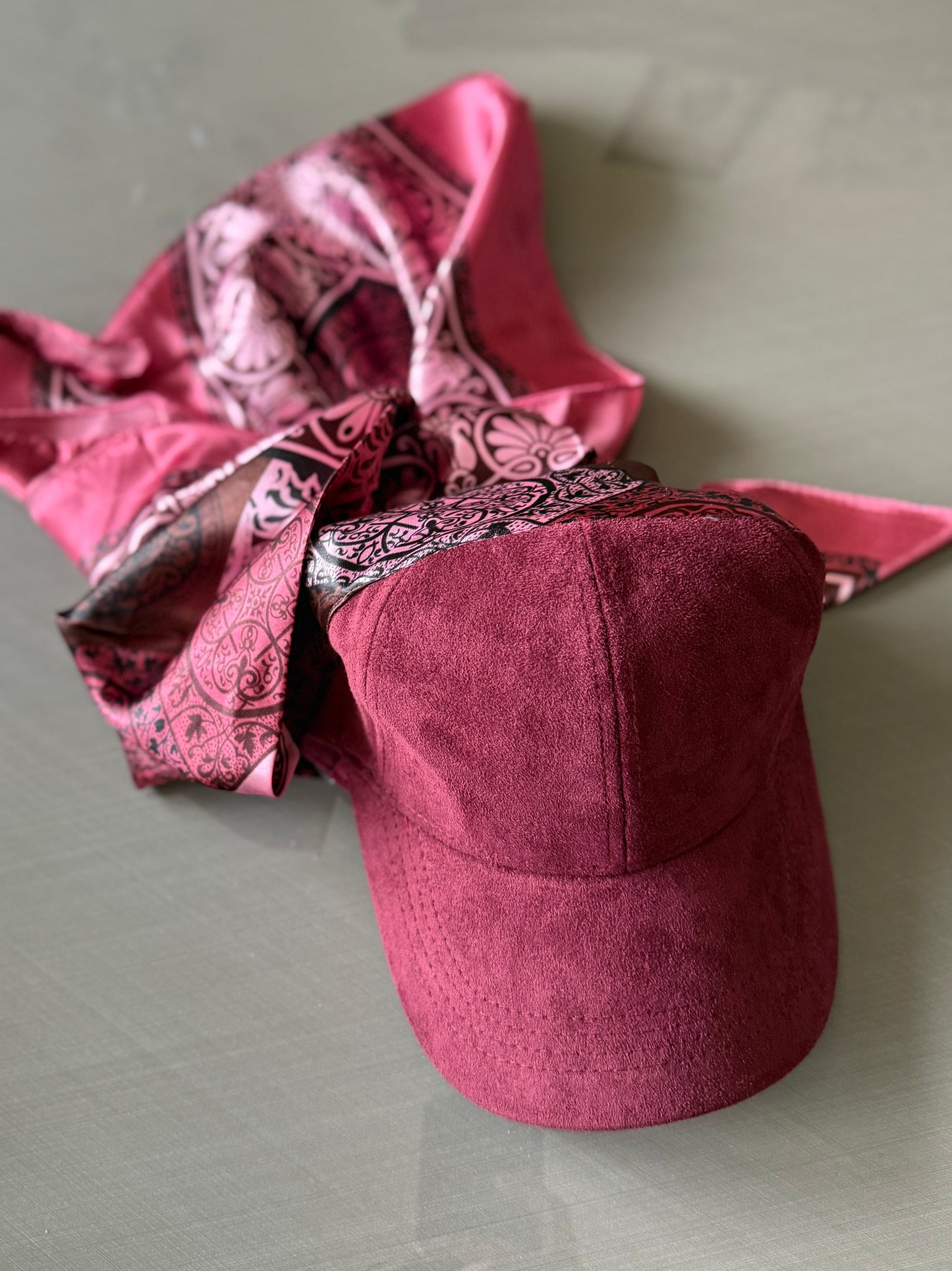 Casquette Foulard rouge bordeaux