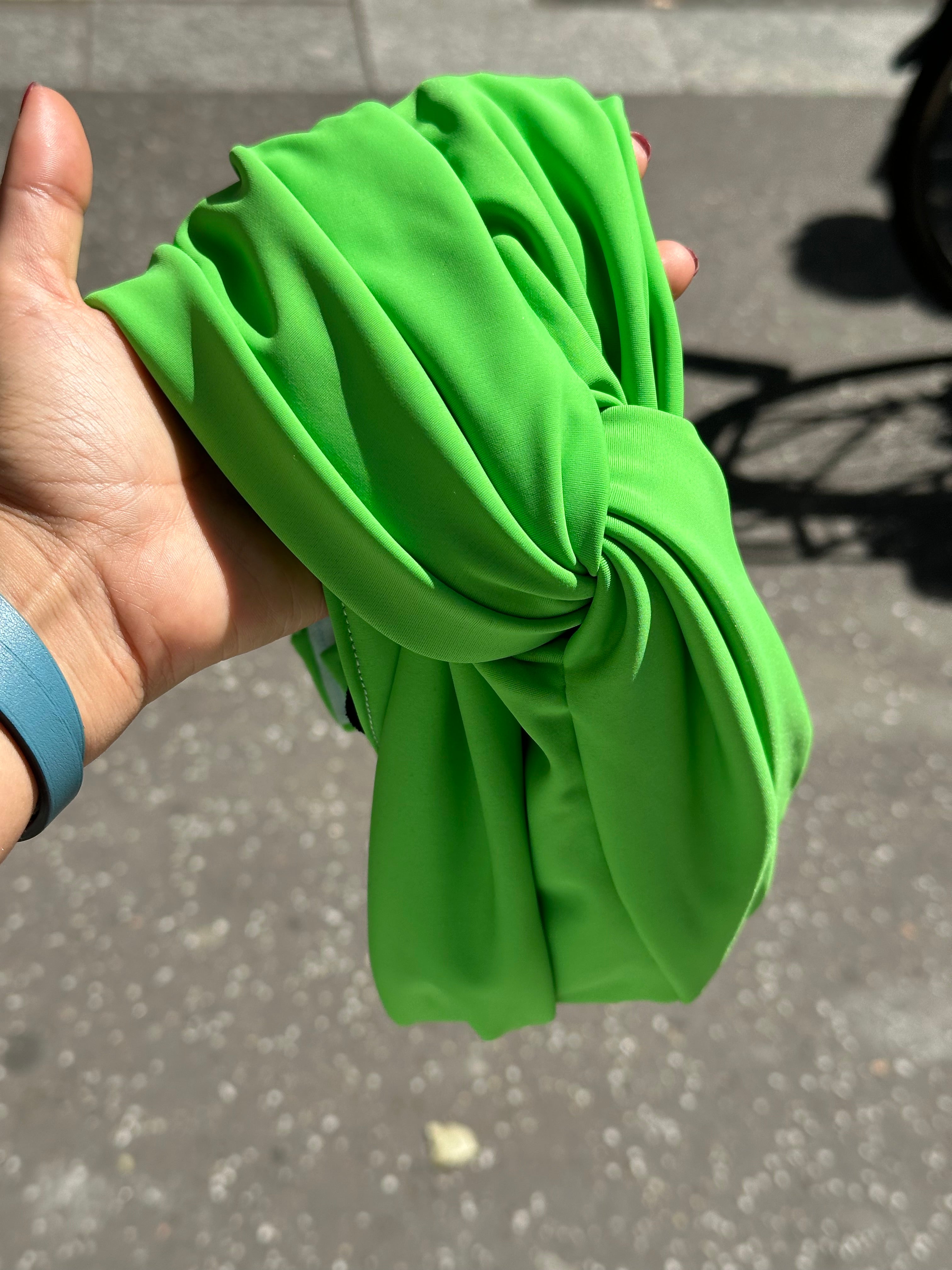 Turban Maillot Lycra Mat Vert