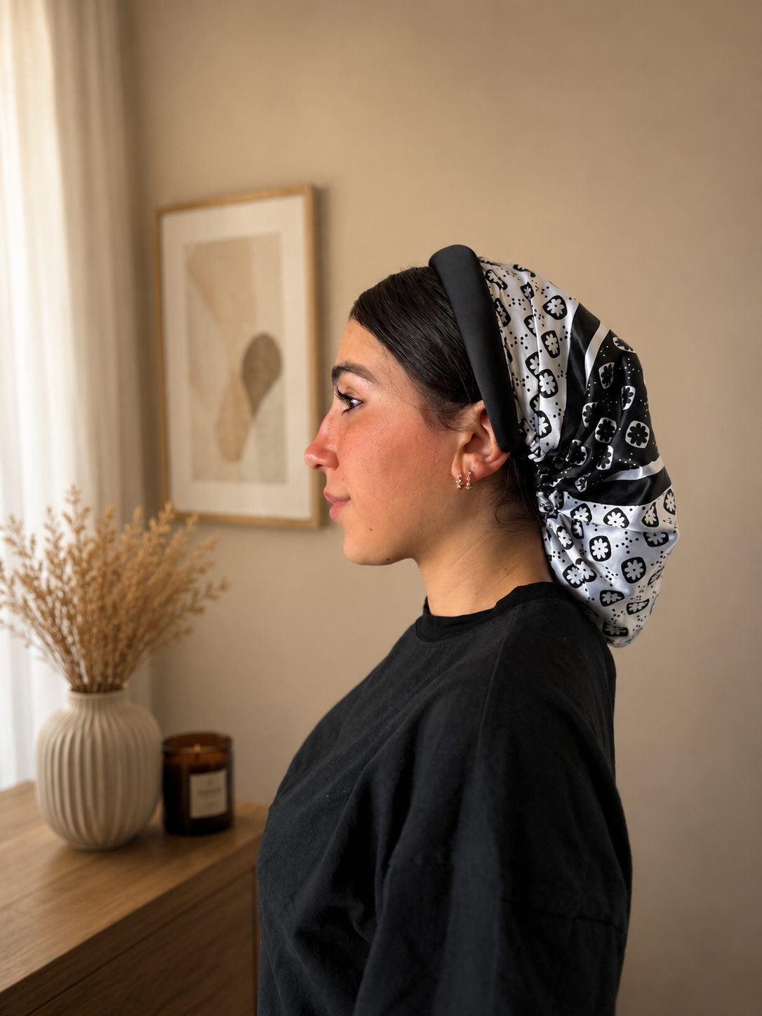 Bianca – Serre-tête filet foulard