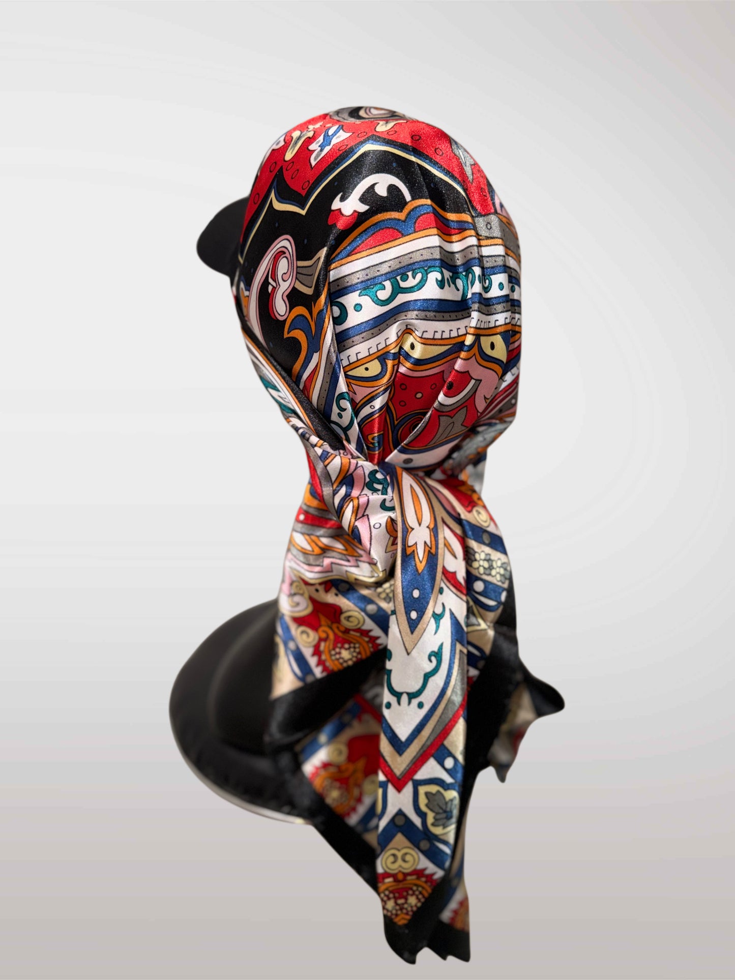 Casquette Foulard RM Artistique Rouge & Noir
