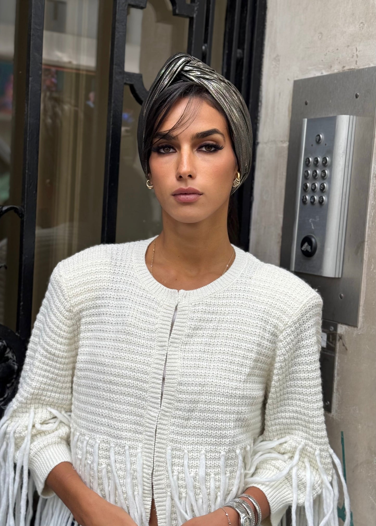 Turban lycra Mor doré