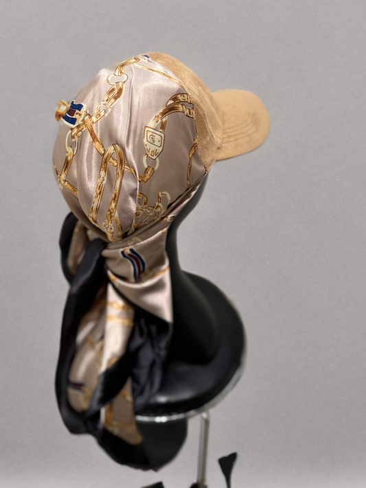 Casquette Foulard beige