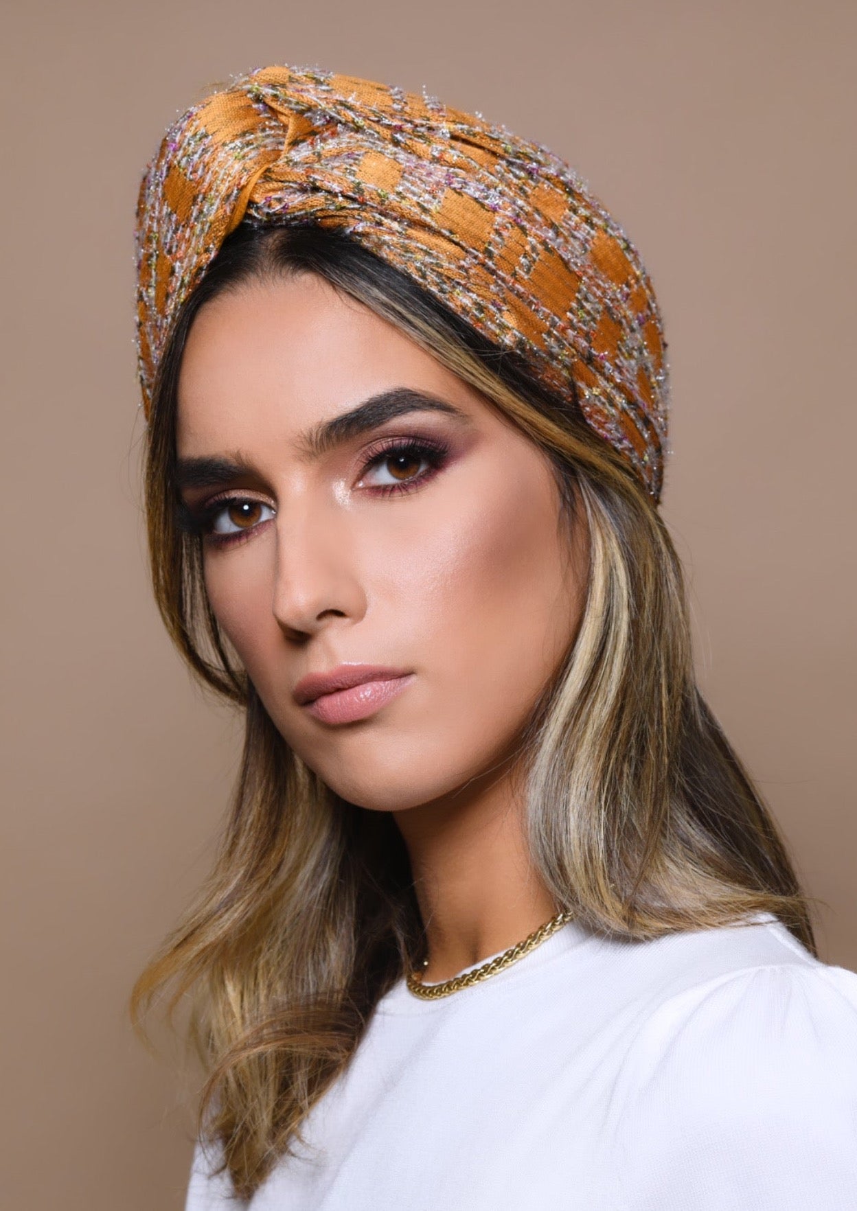 Turban Carreau Orange