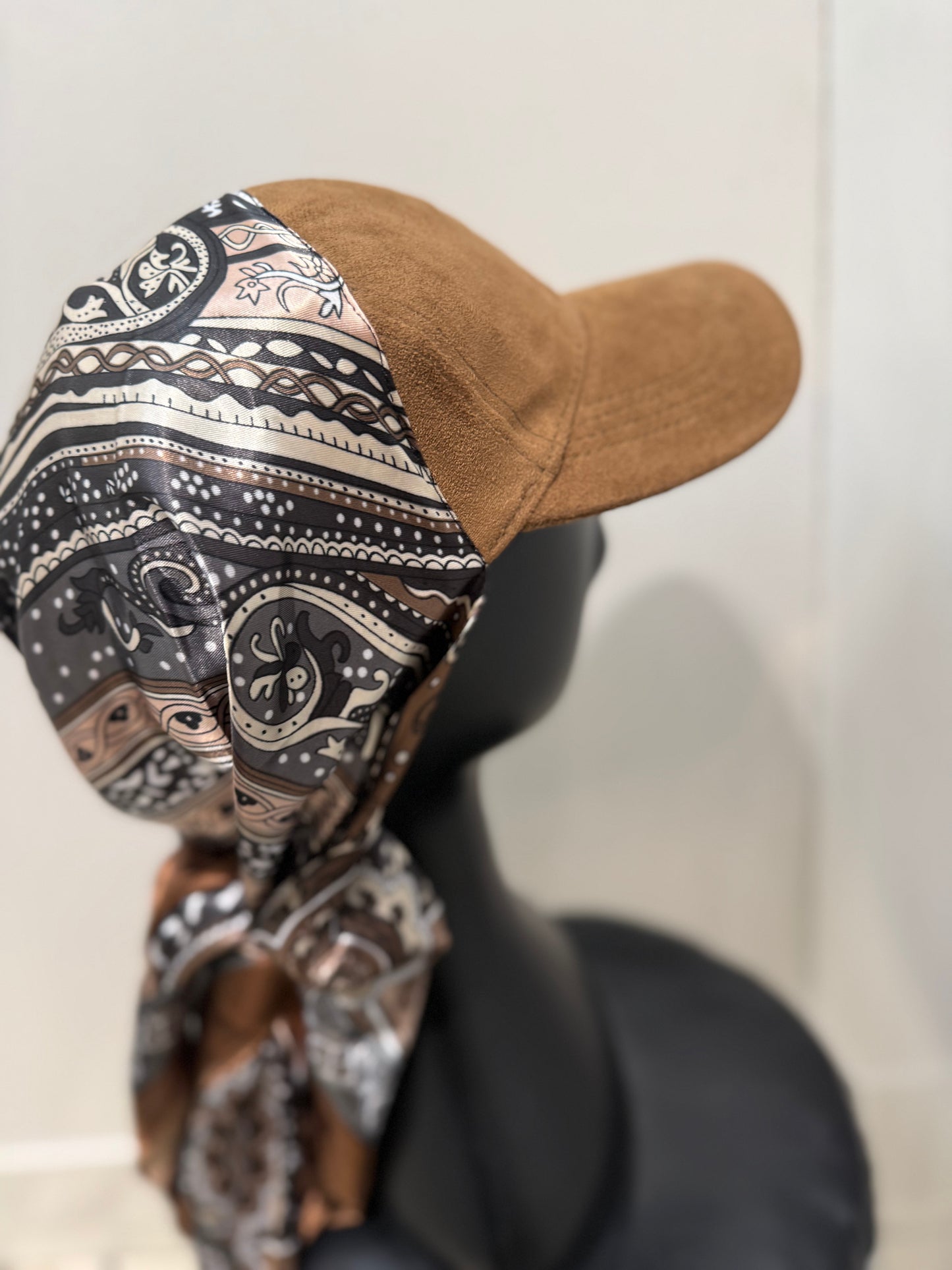 Casquette Foulard RM marron camel