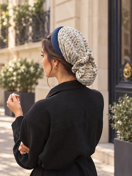 Celeste -Serre-tête Jean filet Tweed