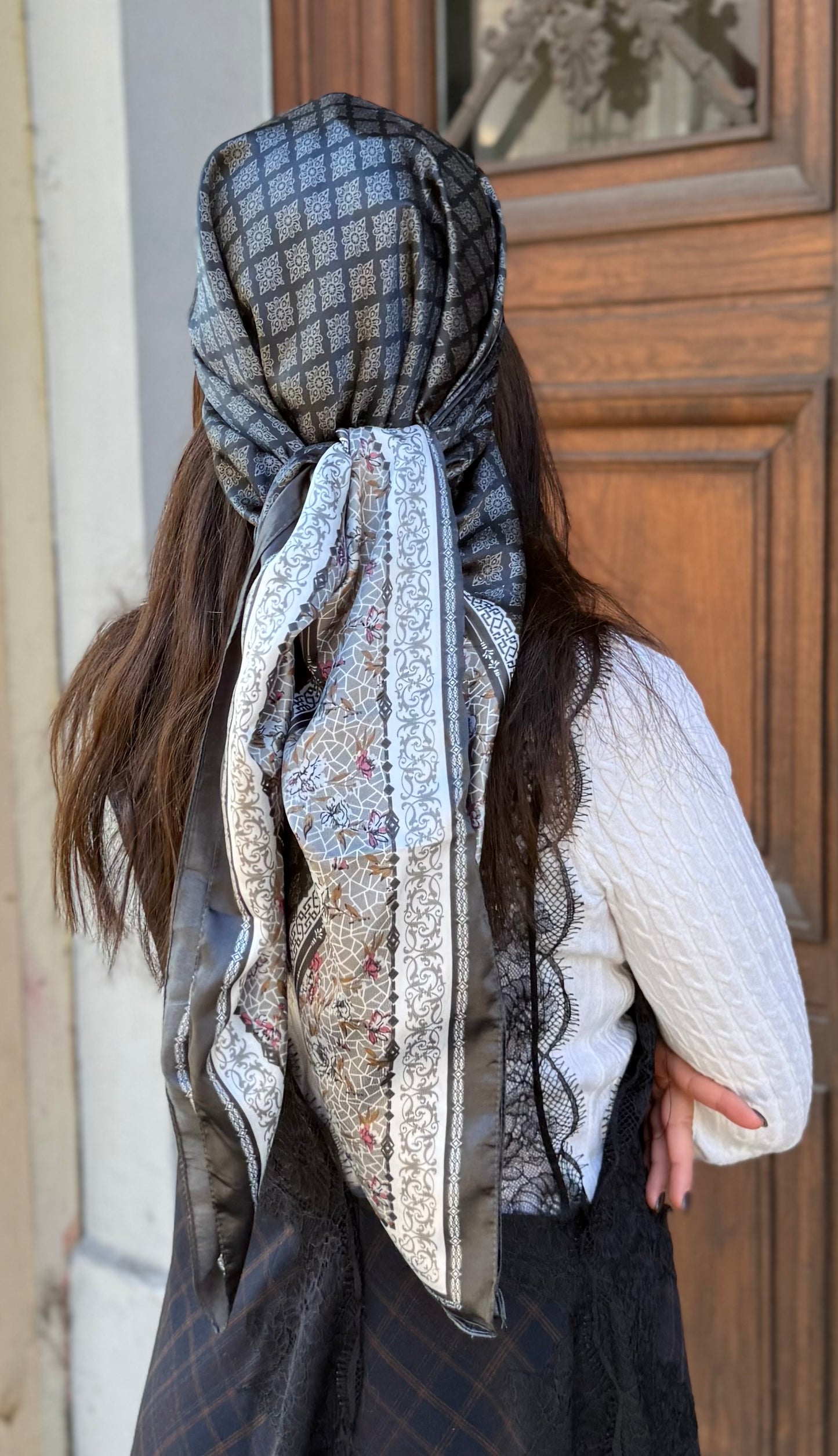 Casquette Foulard RM noir longue