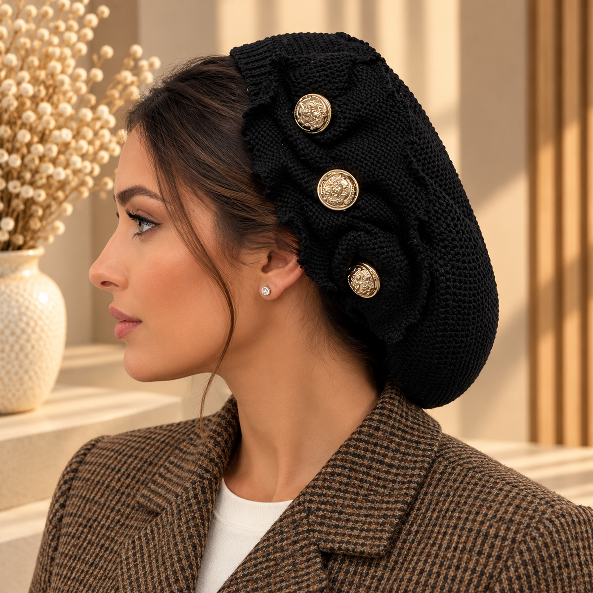 Béret Noir Couture RM