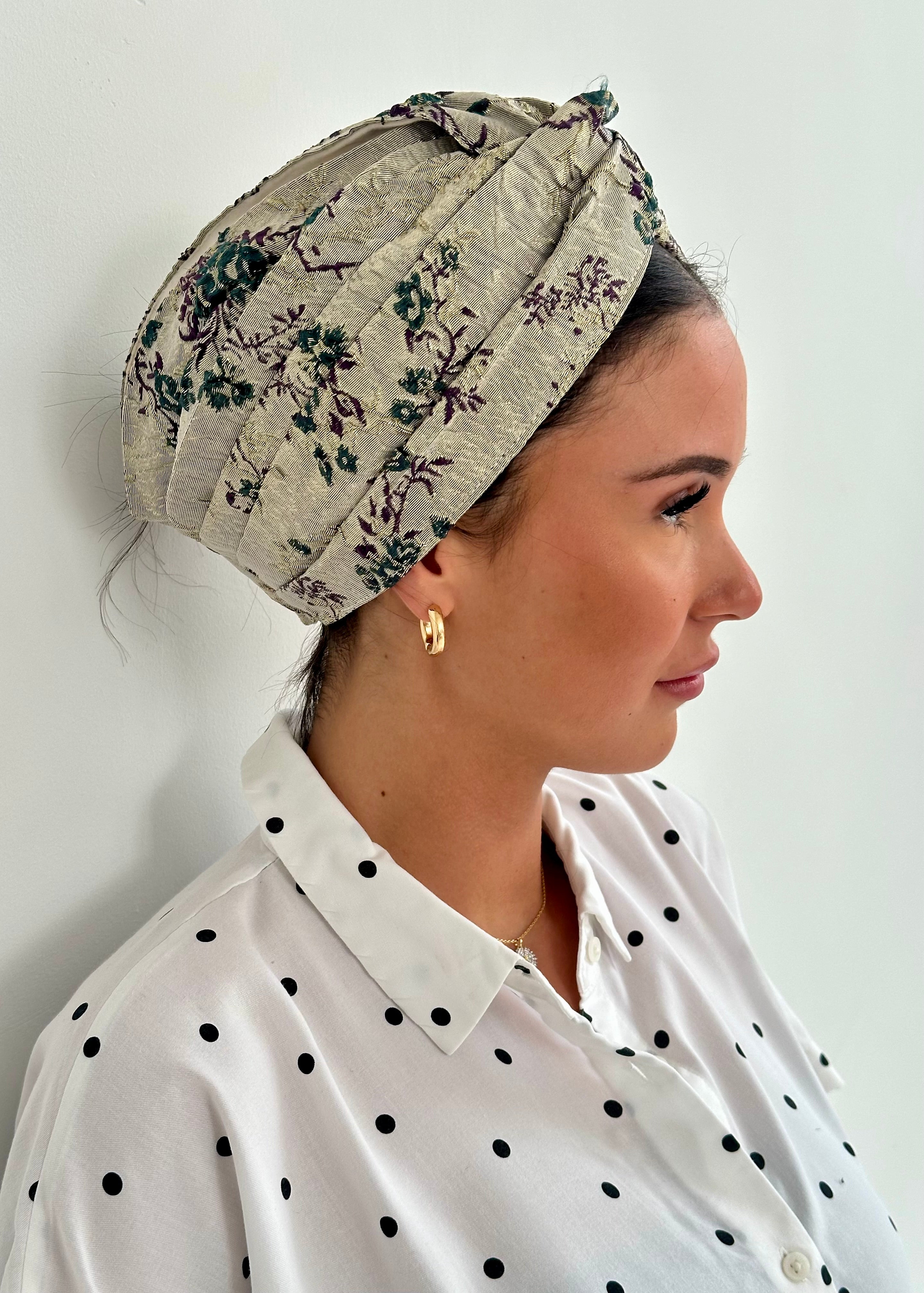 Turban Brocard GOLD floral