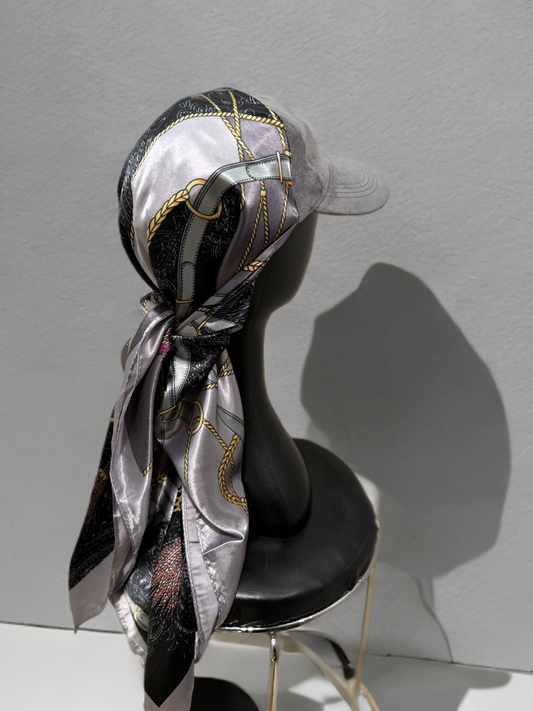 Casquette Foulard Gris