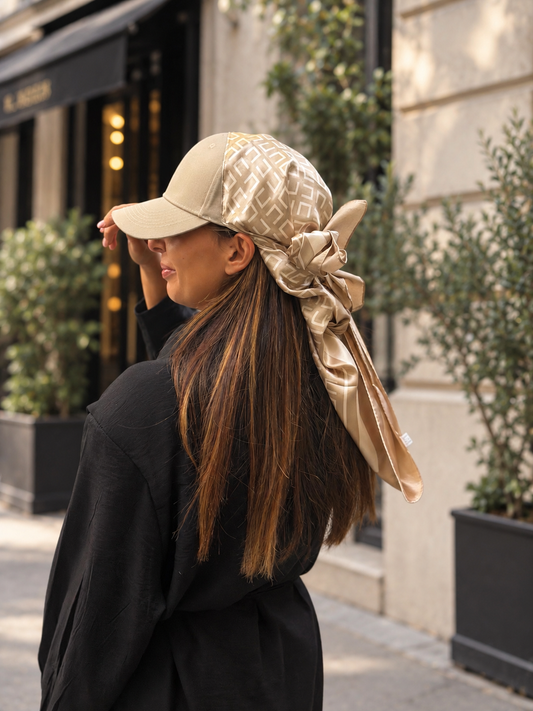 Casquette Foulard RM beige carreau