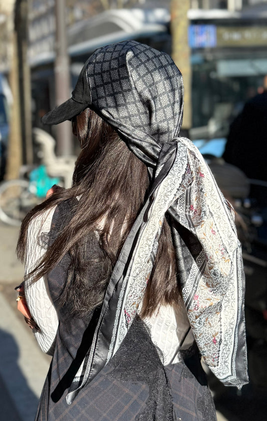 Casquette Foulard RM noir longue
