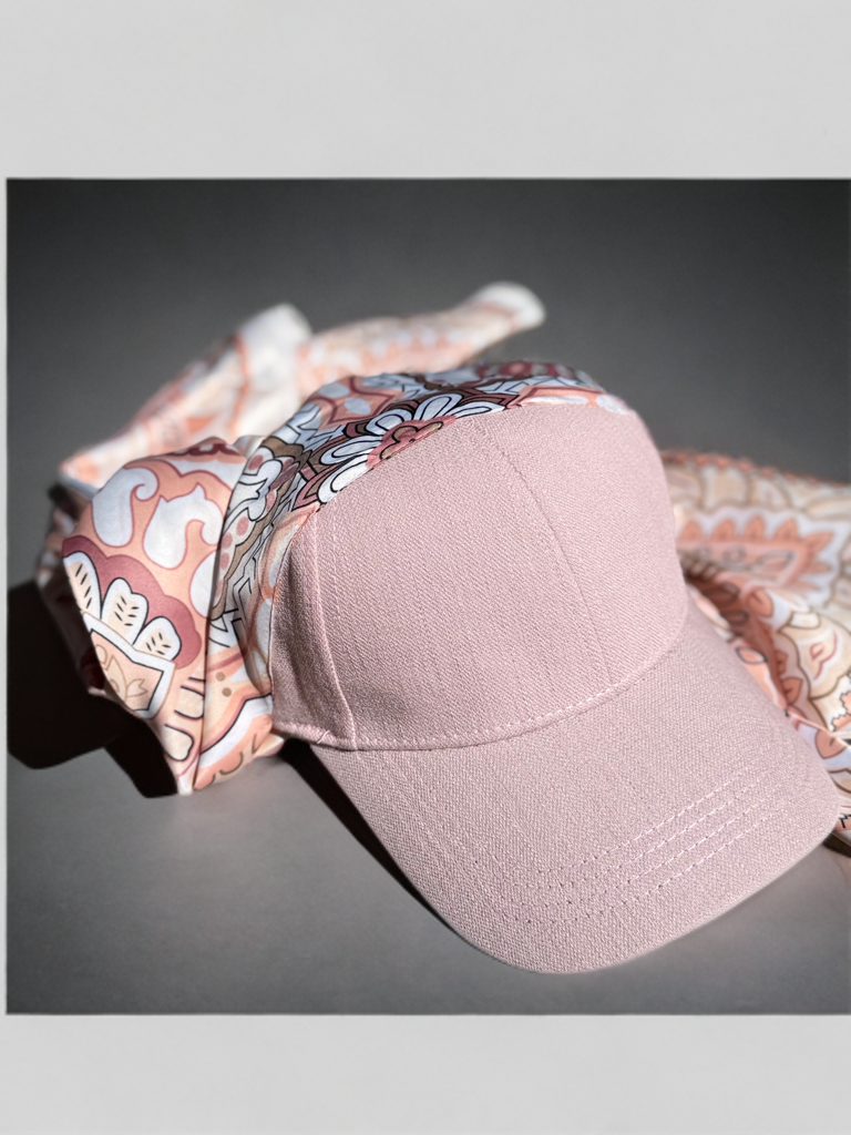 Casquette Foulard Rose Signature RM