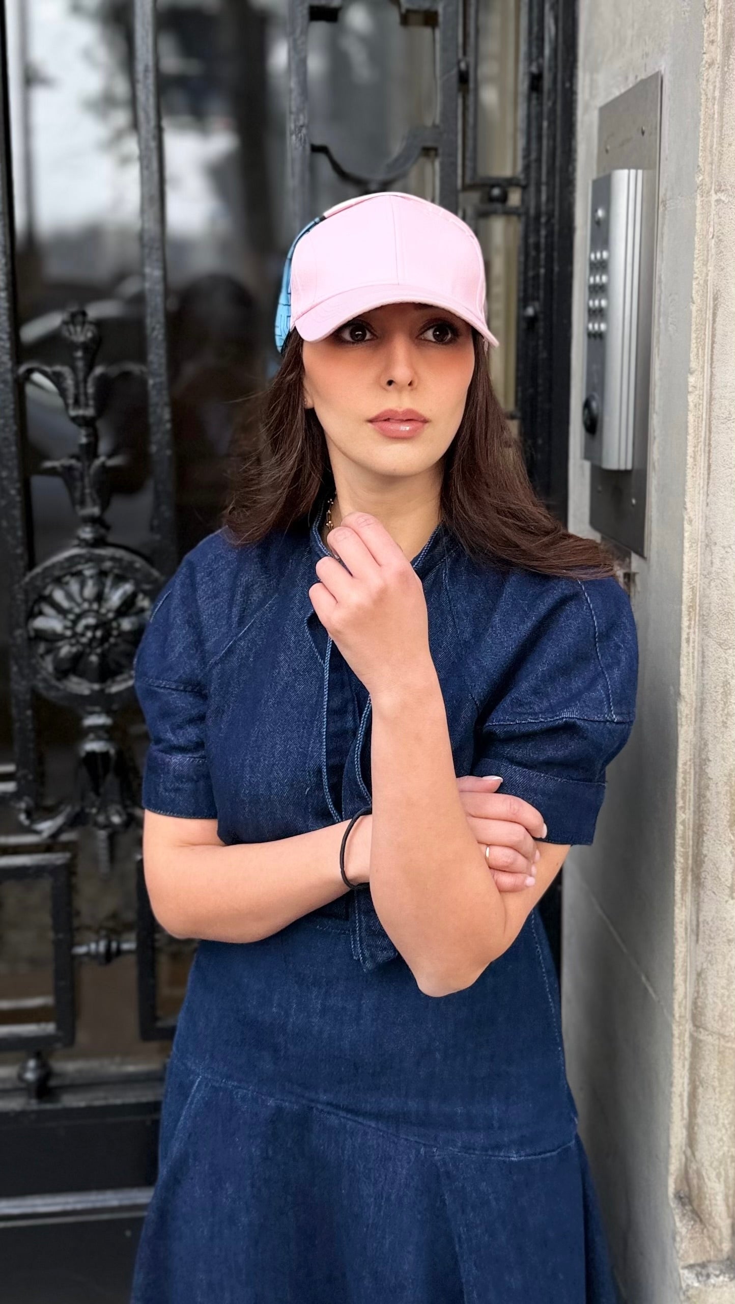 Casquette Foulard RM Beige Pink