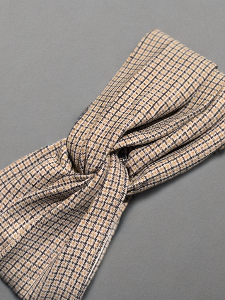 Turban carreau beige