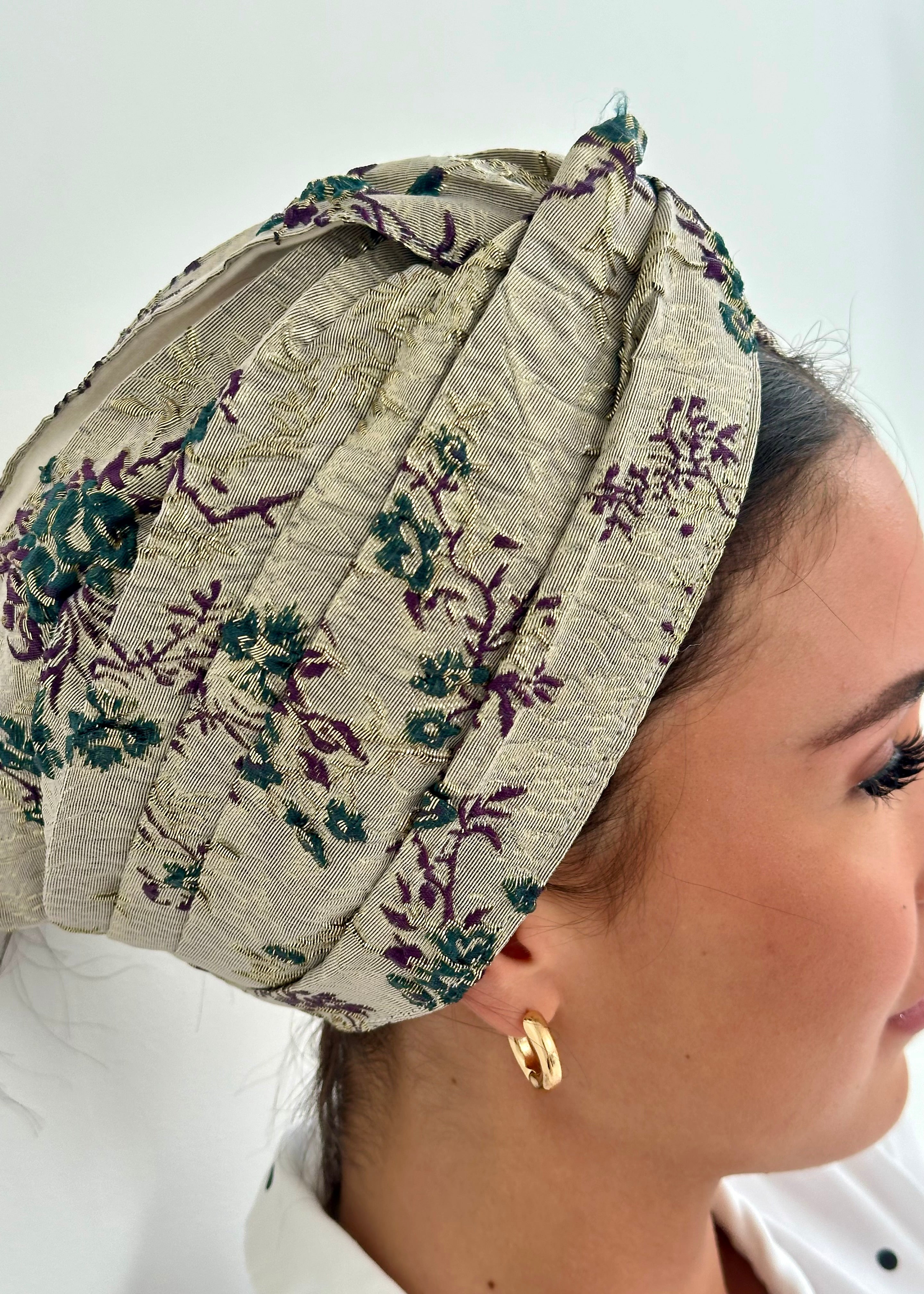 Turban Brocard GOLD floral