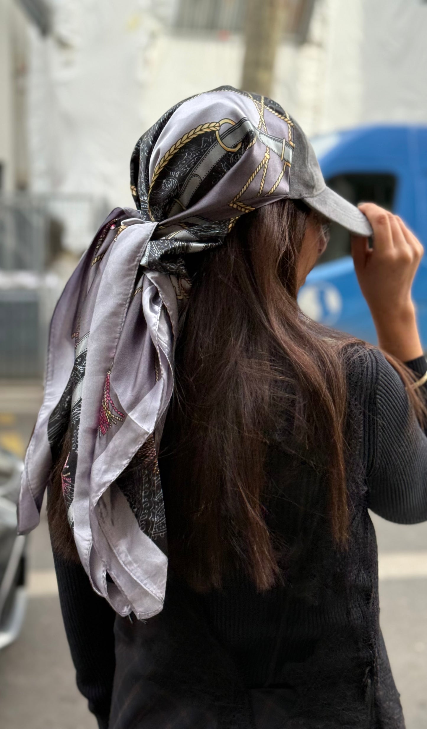 Casquette Foulard Gris