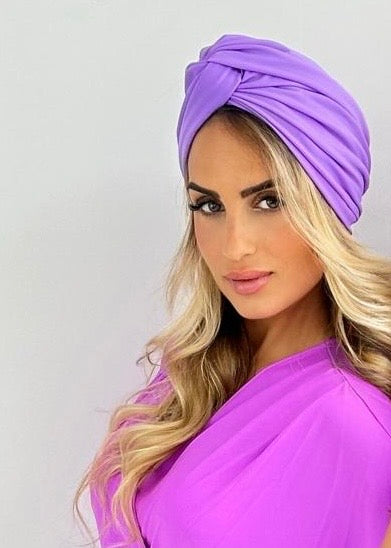 Turban Maillot Lycra Violet