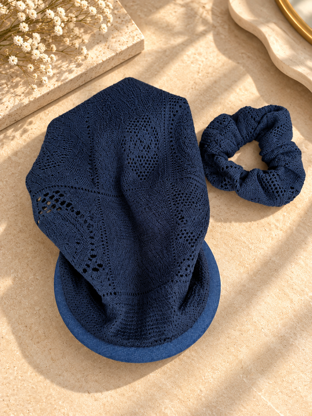 Chloé - Serre tête filet Marine