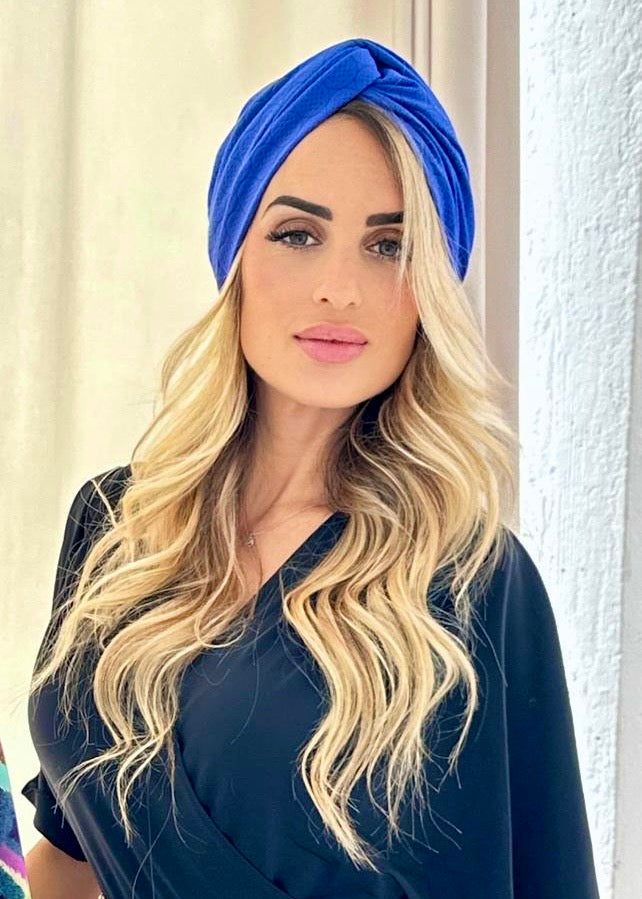 Turban Bleu Électrique