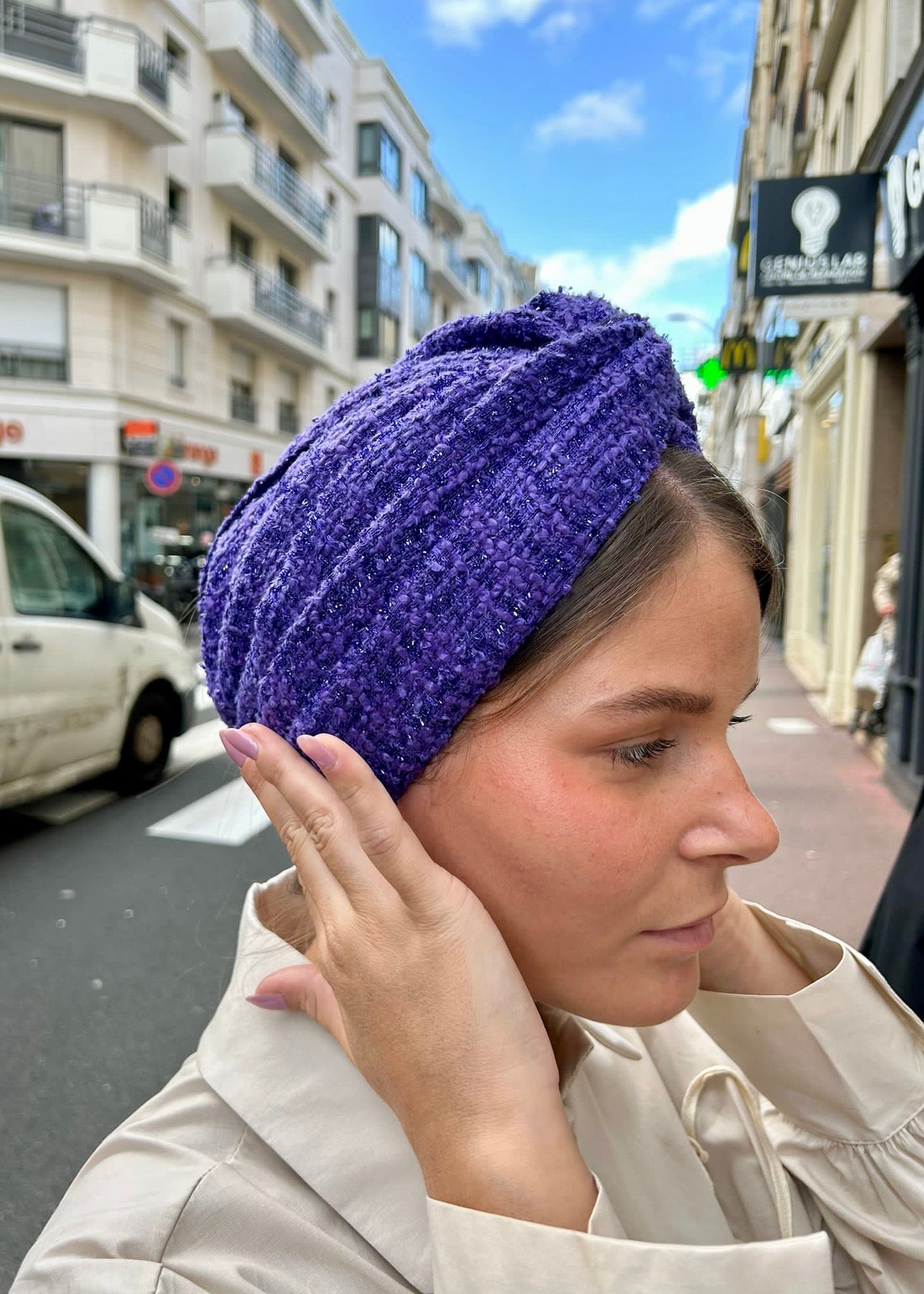 Turban tweed Violet