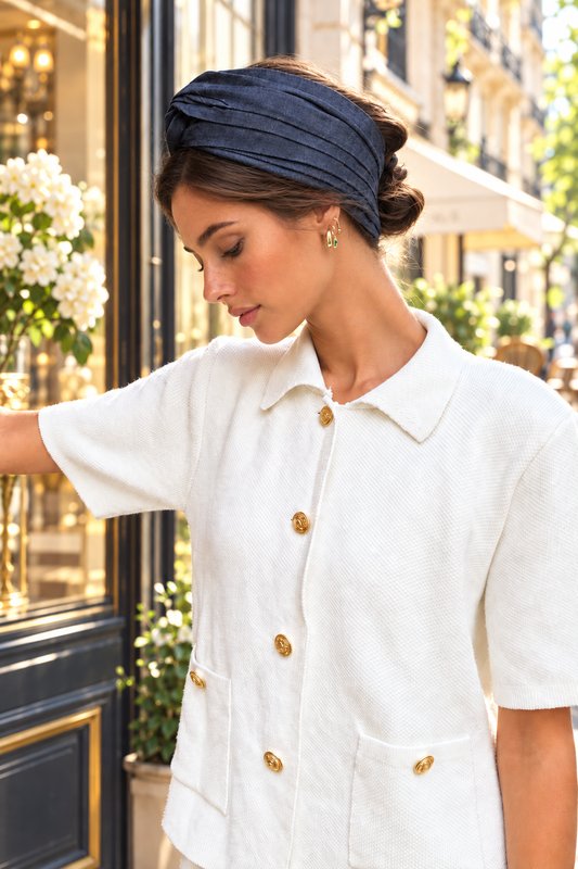 Turban Jean Bleu
