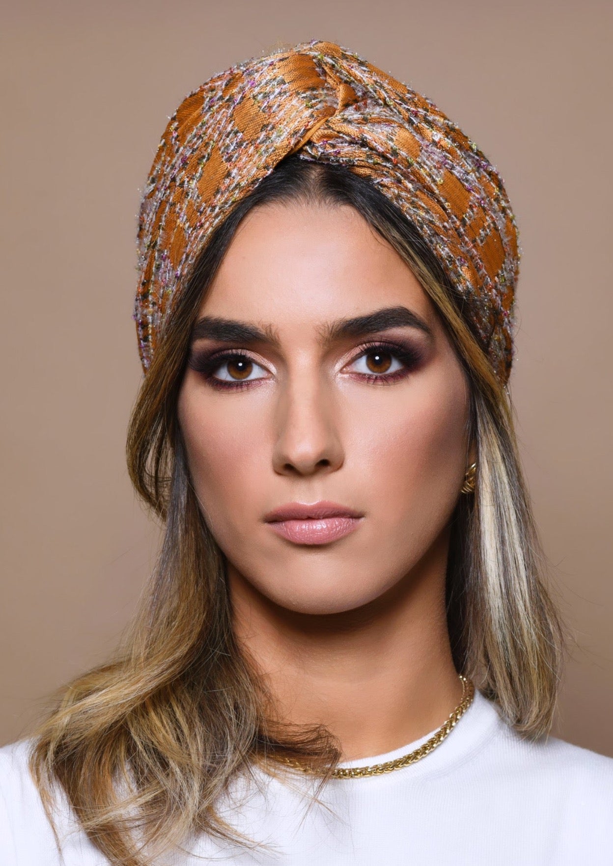 Turban Carreau Orange