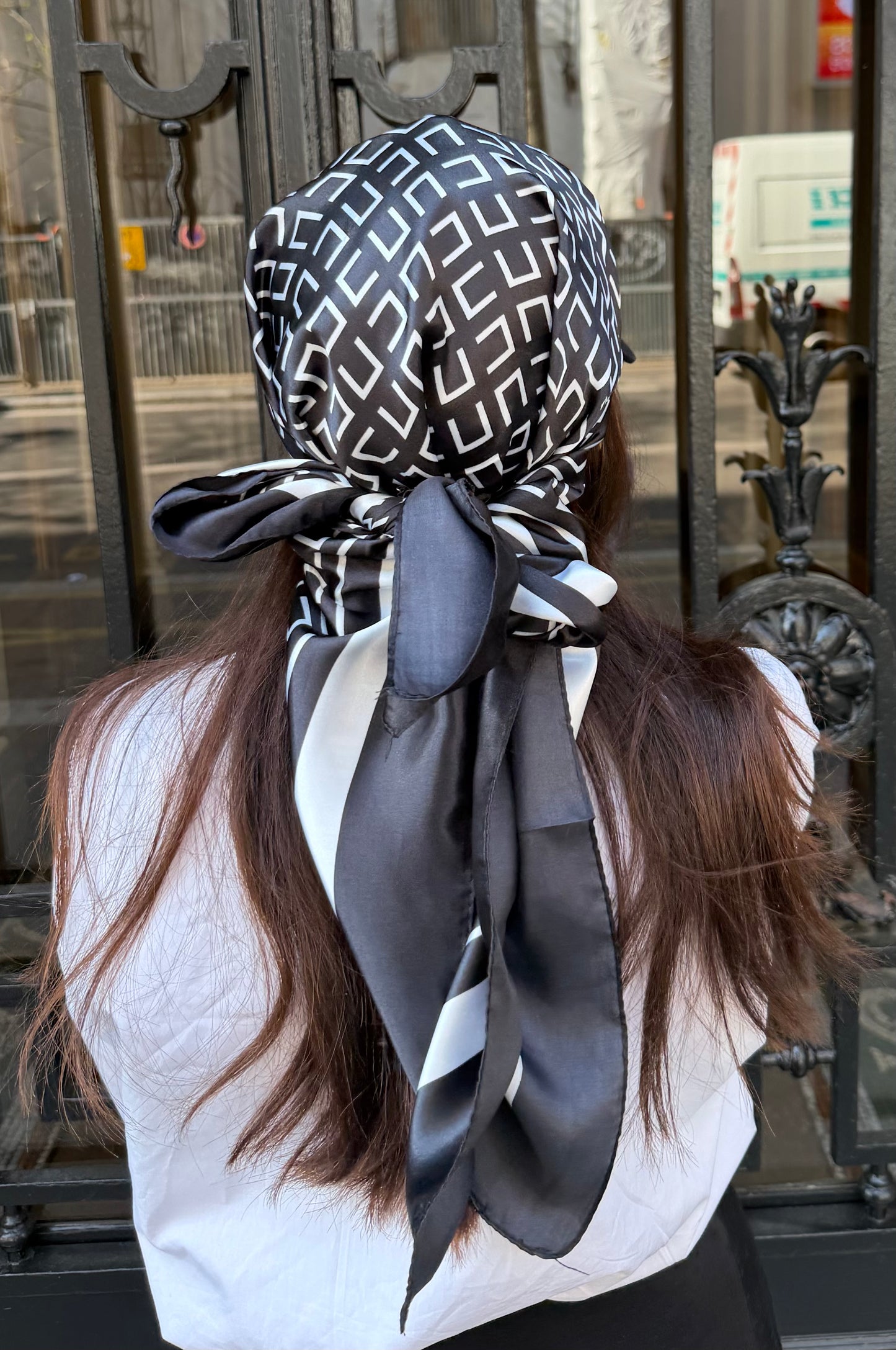 Casquette Foulard RM Noir et Noir blanc