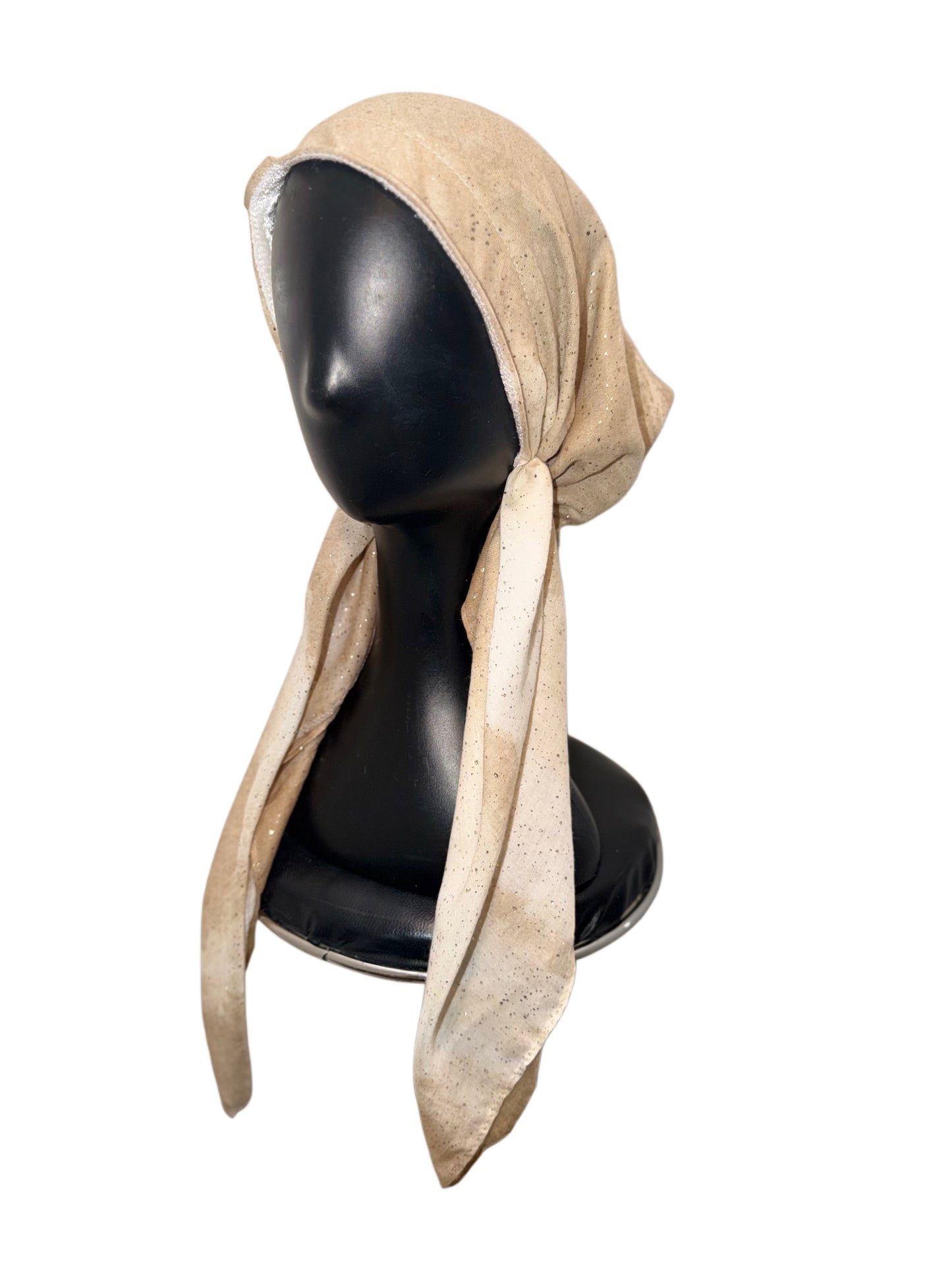 Foulard pré-noué beige champagne