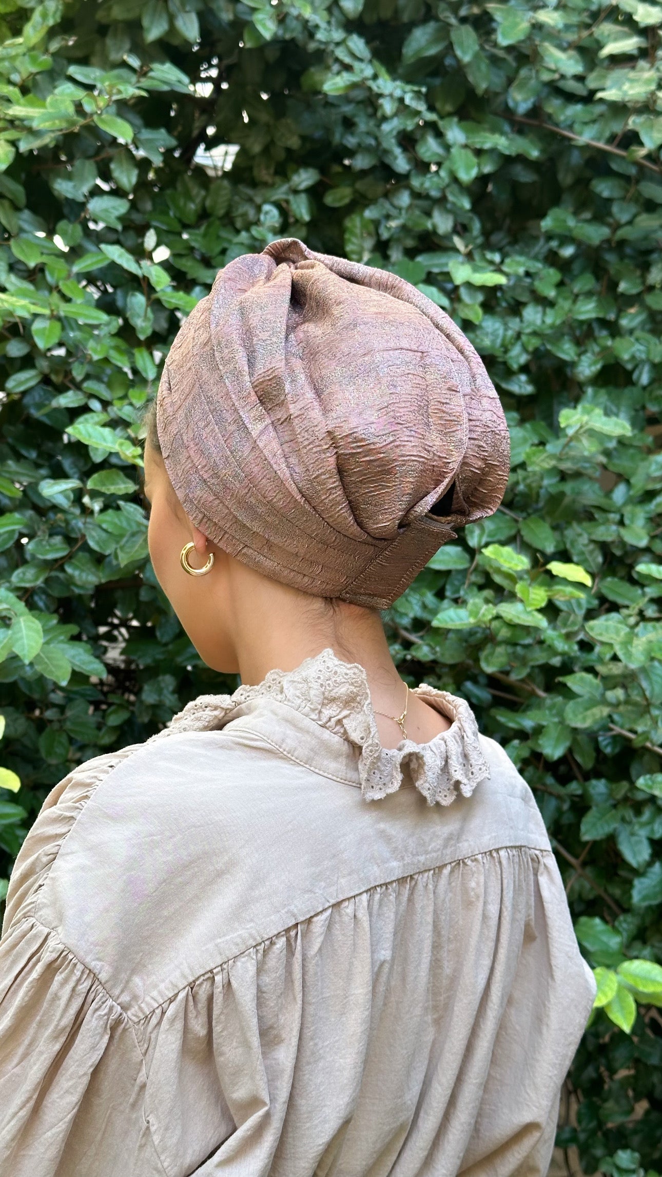 Turban Brocard Nude Rose