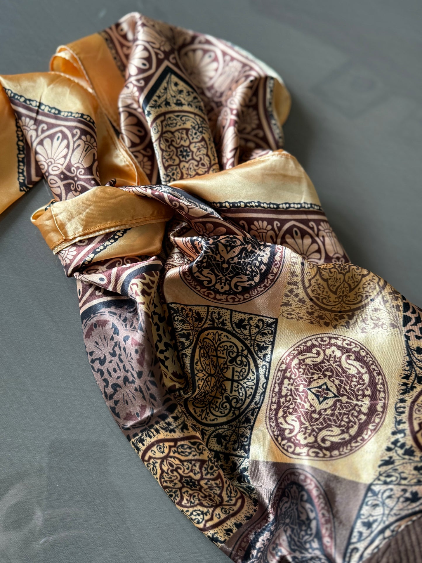 Casquette Foulard marron