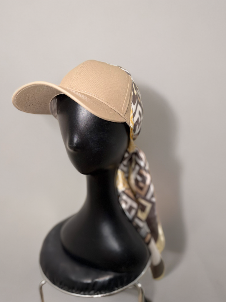 Casquette Foulard RM Monogram Camel & Beige