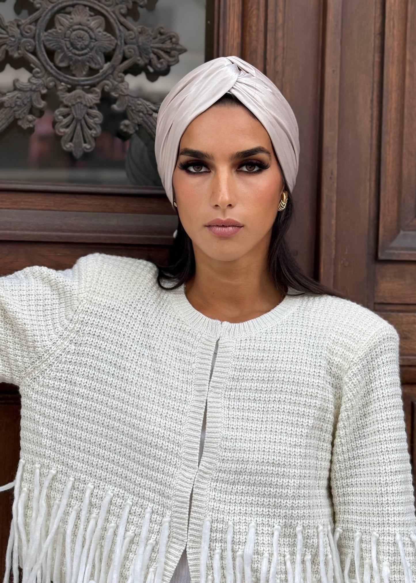 Turban lycra Nacre