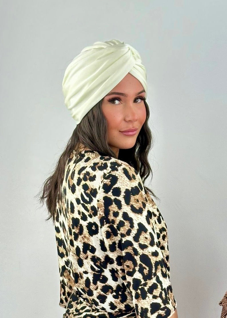 Turban Maillot Lycra Ecru