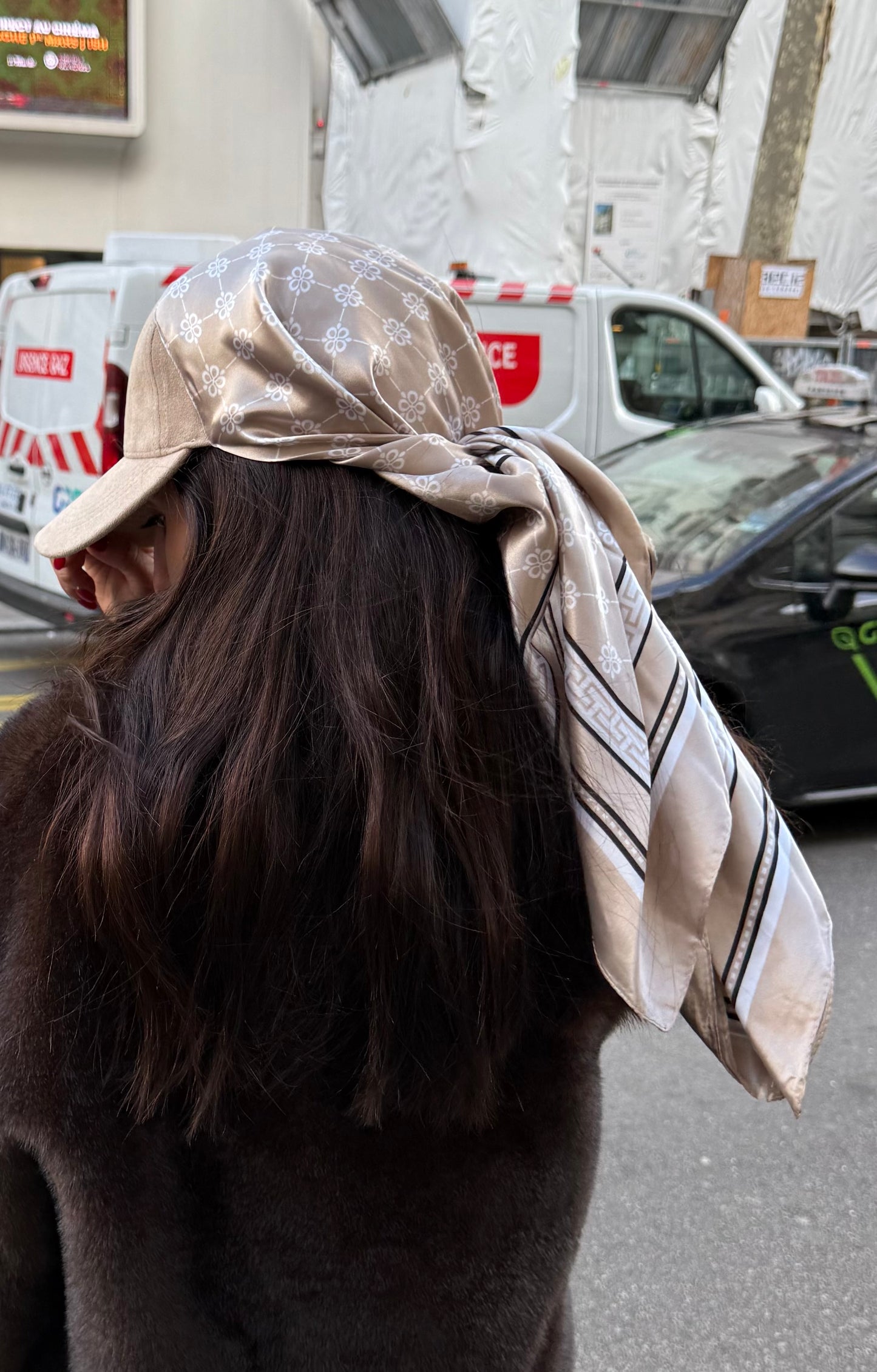 Casquette Foulard RM beige