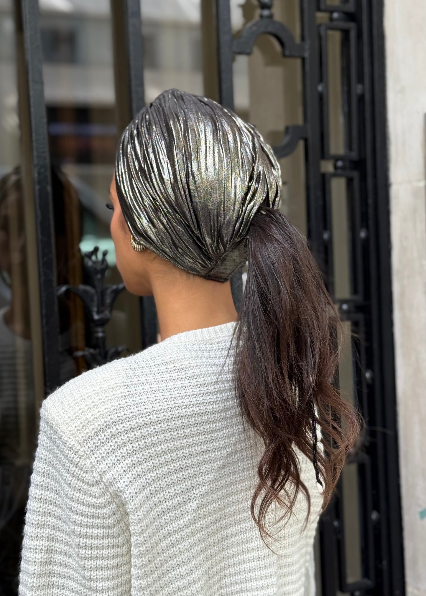 Turban lycra Mor doré