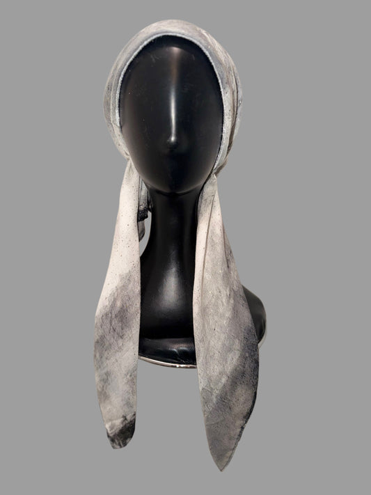 Foulard pré-noué gris aquarelle