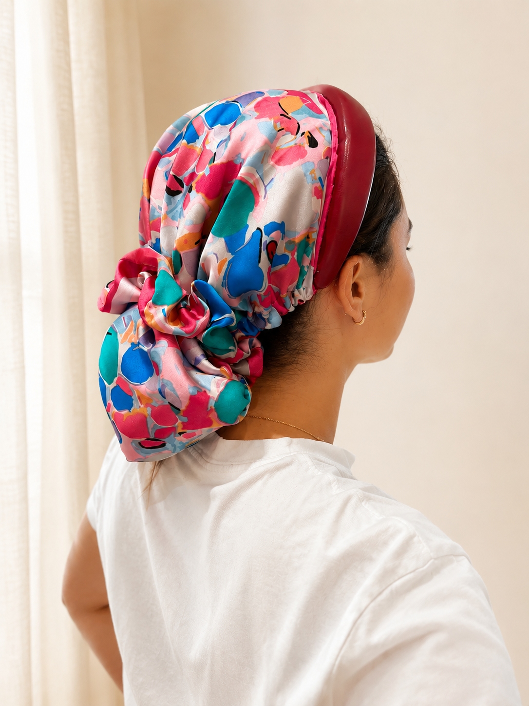 Lou – Serre-tête filet foulard