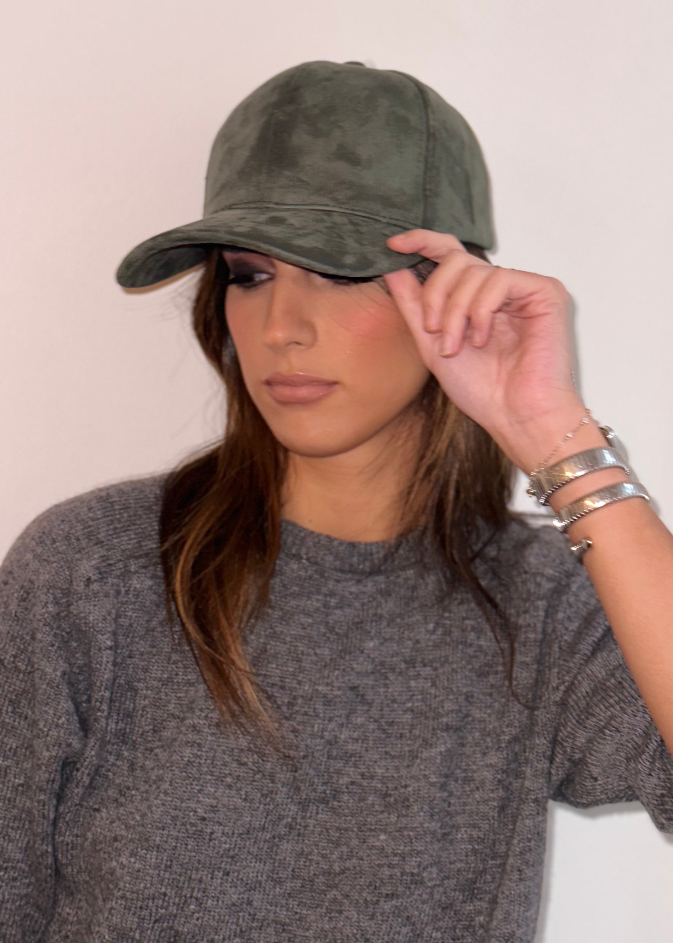 Casquette Daim Vert