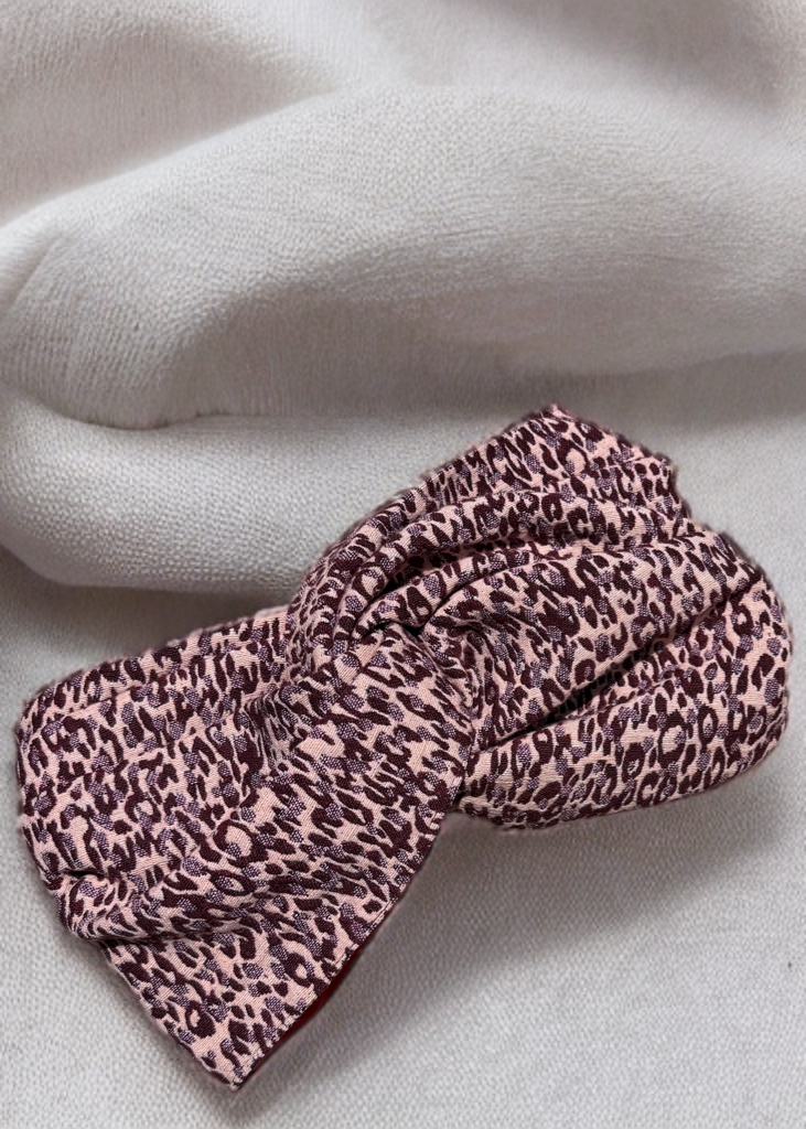 Turban Léopard rose