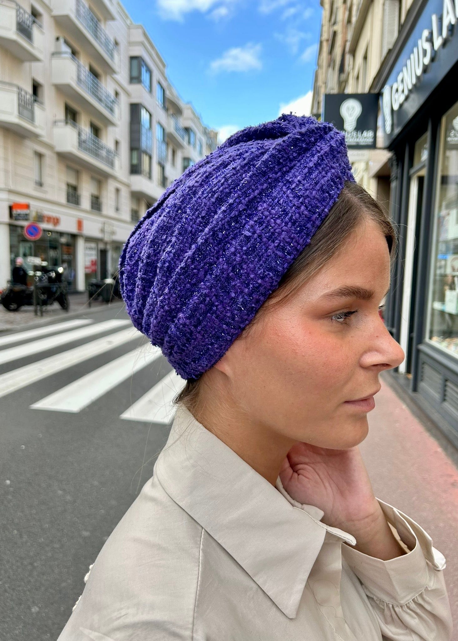 Turban tweed Violet