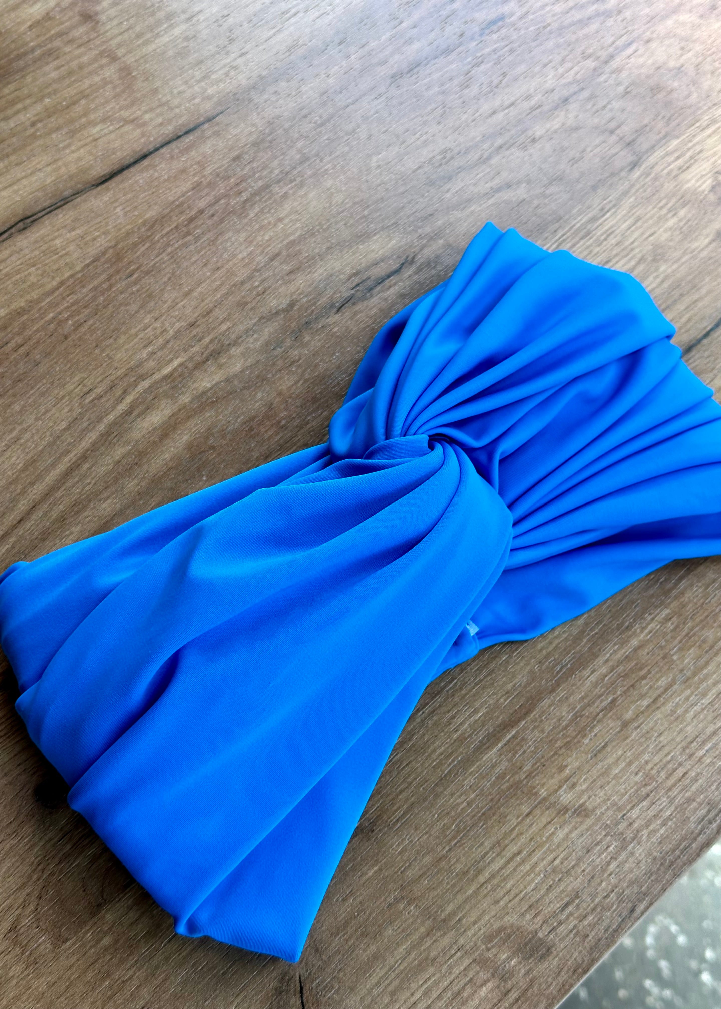 Turban Maillot Lycra Mat Bleu