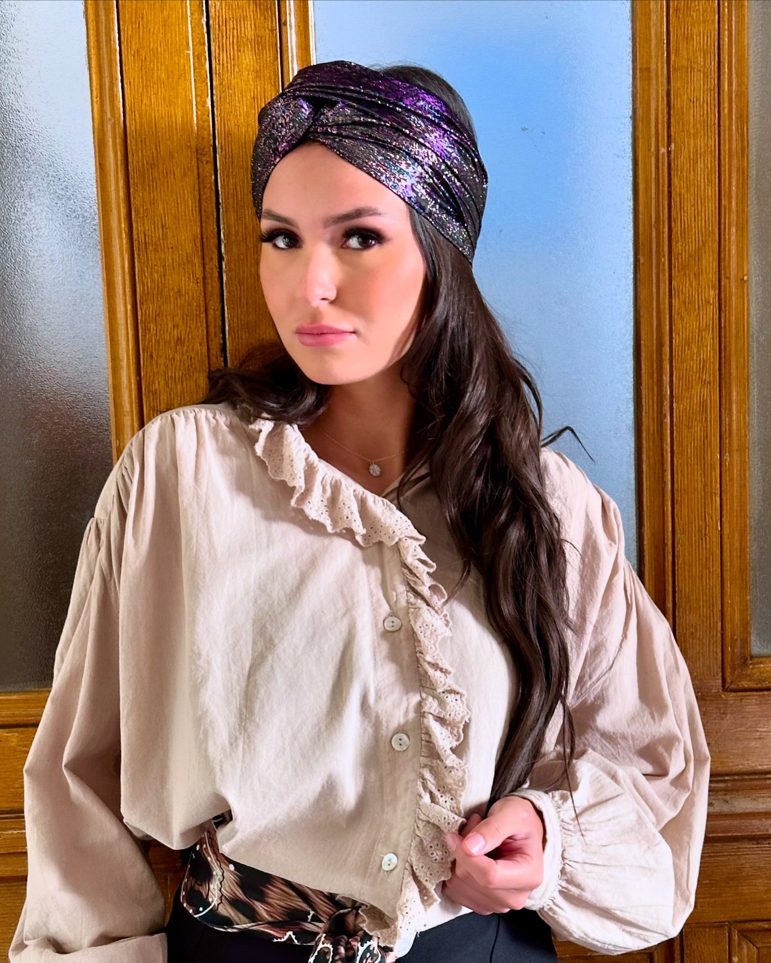 Turban Brocard Violet