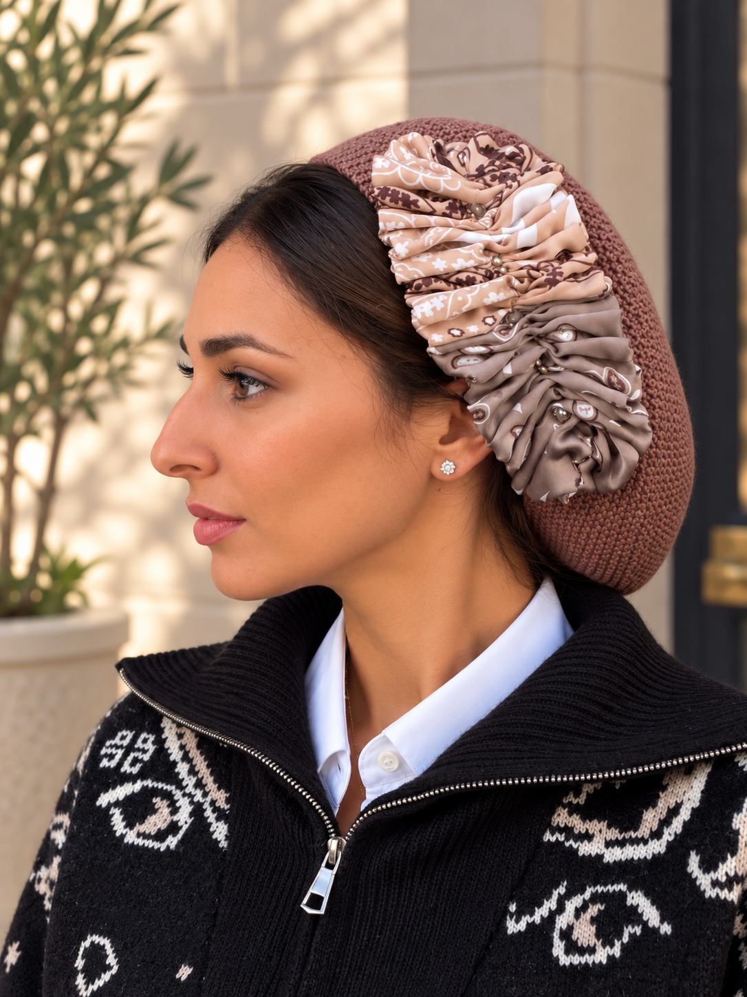 Béret Marron Bandana Rm