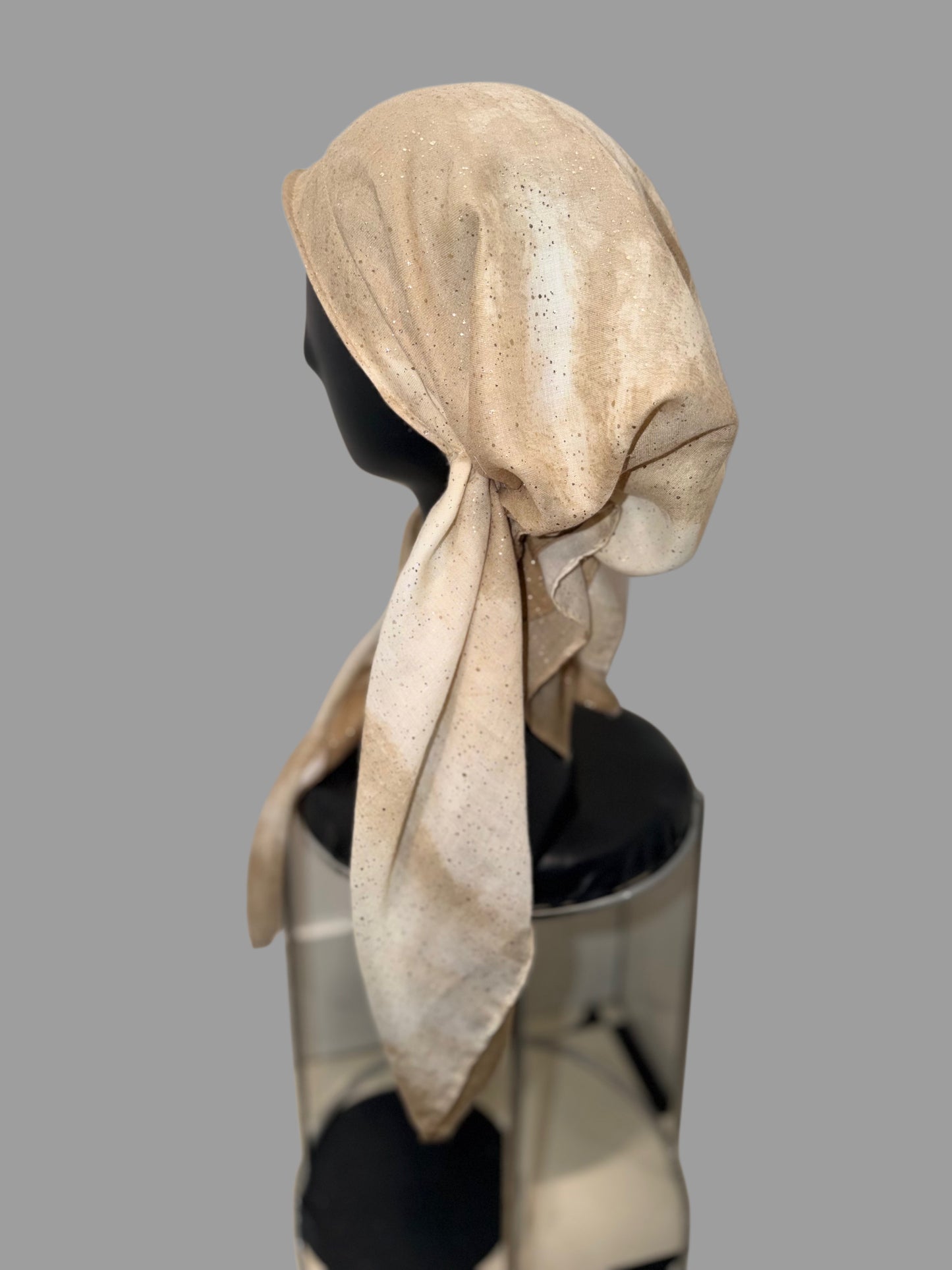 Foulard pré-noué beige champagne