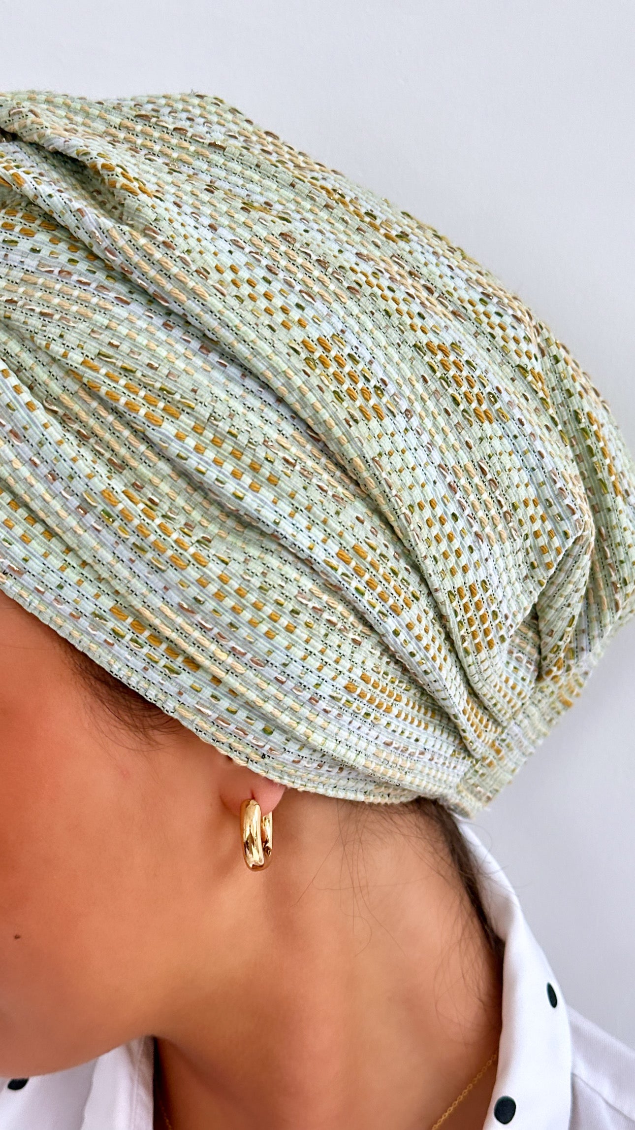 Turban Jacquard Vert D’eau