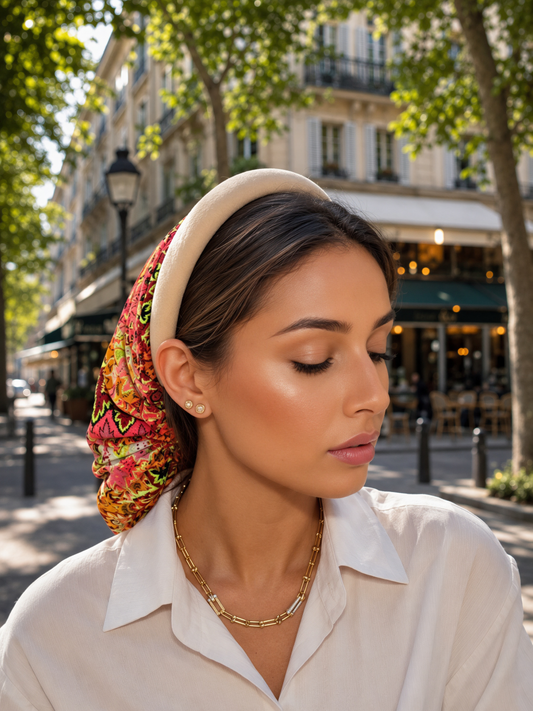 Lia – Serre-tête filet crochet