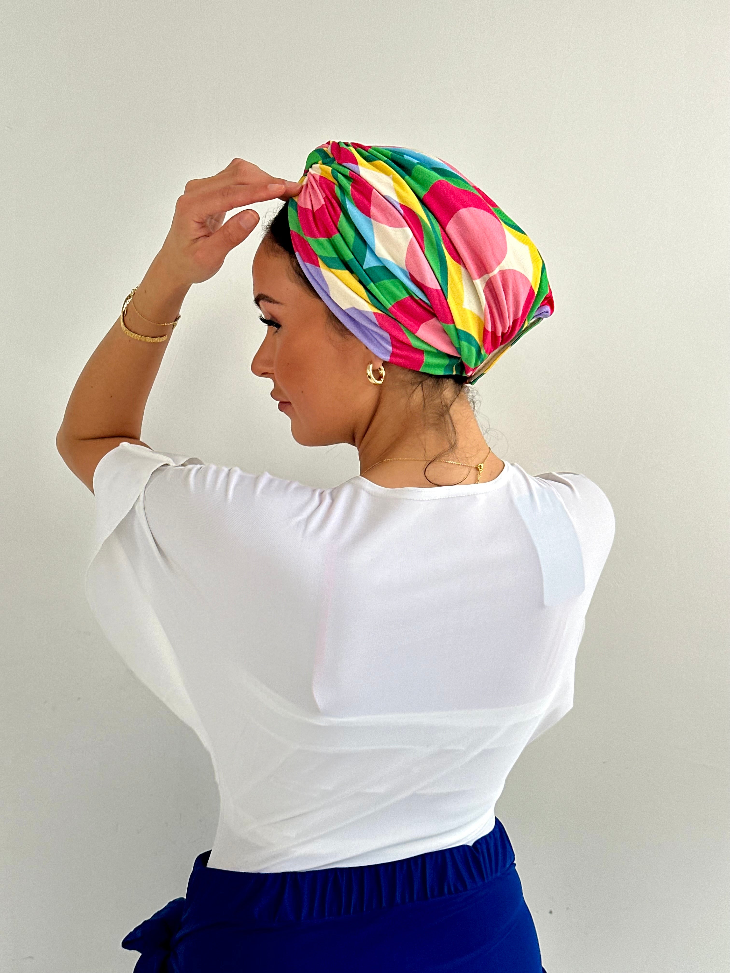 Turban Coton Lycra Color